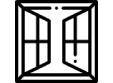 Stylized bay window silhouette design