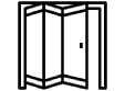 Simple illustration of a folding door